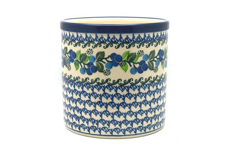 Ceramika Artystyczna Polish Pottery Utensil Holder - Blue Berries 003-1416a (Ceramika Artystyczna)