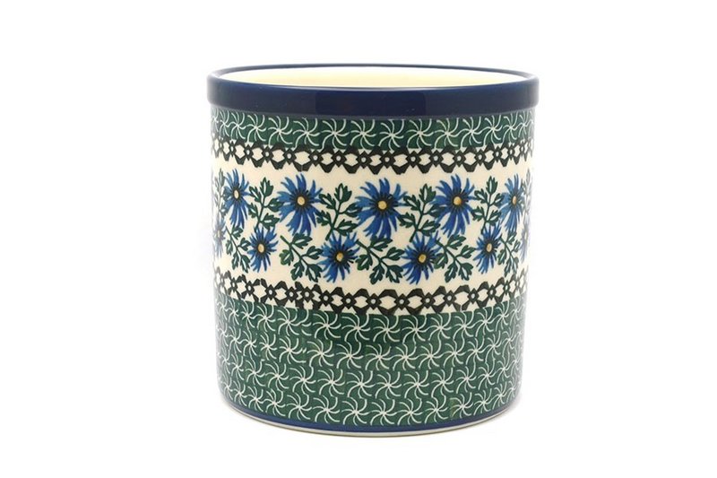 Ceramika Artystyczna Polish Pottery Utensil Holder - Blue Chicory 003-976a (Ceramika Artystyczna)
