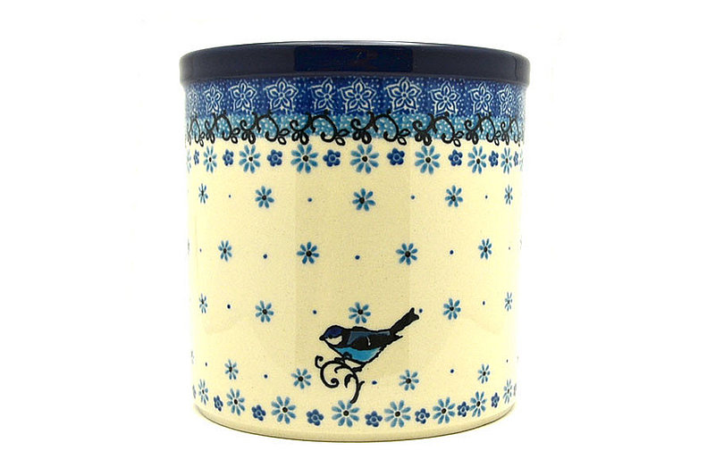 Ceramika Artystyczna Polish Pottery Utensil Holder - Bluebird 003-2529a (Ceramika Artystyczna)