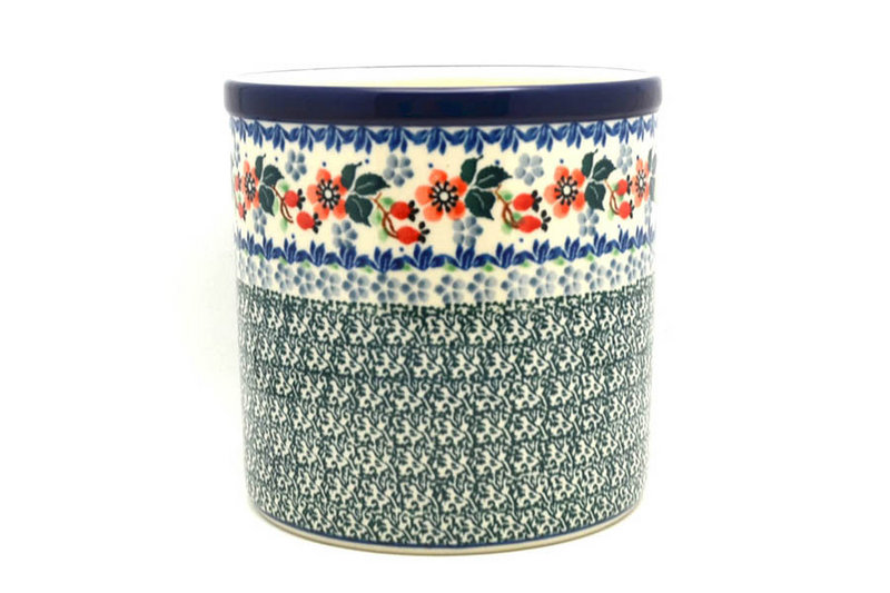 Ceramika Artystyczna Polish Pottery Utensil Holder - Cherry Blossom 003-2103a (Ceramika Artystyczna)