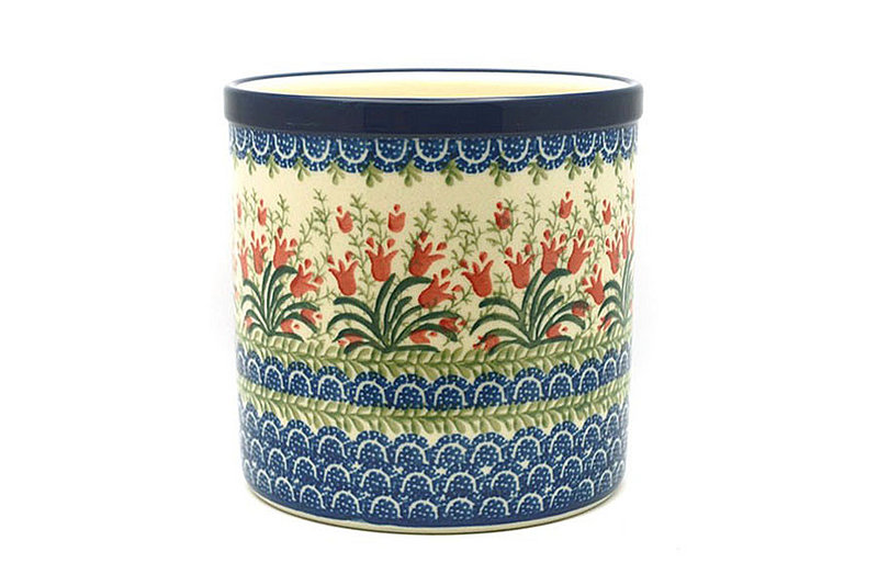 Ceramika Artystyczna Polish Pottery Utensil Holder - Crimson Bells 003-1437a (Ceramika Artystyczna)