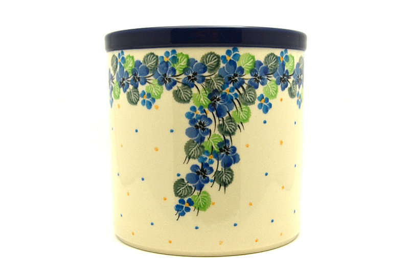 Ceramika Artystyczna Polish Pottery Utensil Holder - Spring Viola 003-2339a (Ceramika Artystyczna)