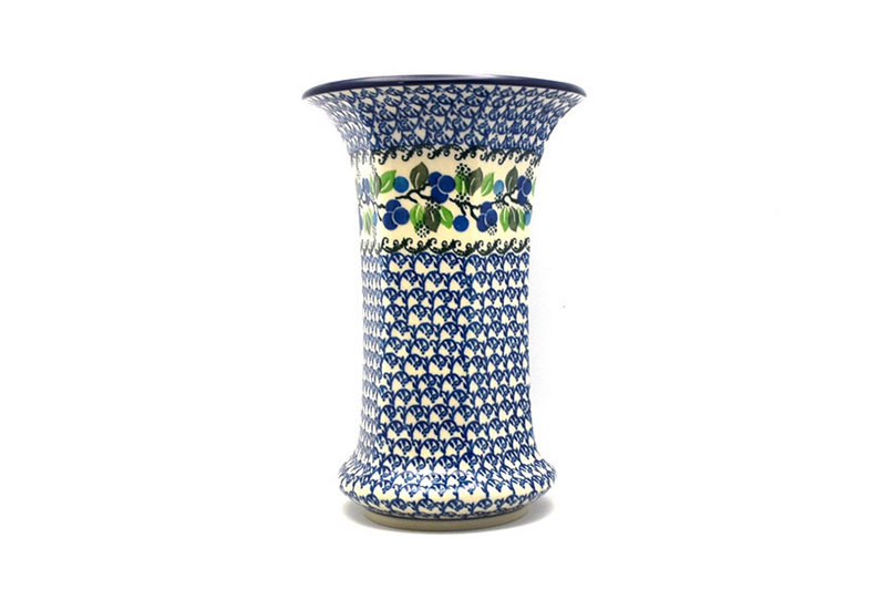 Polish Pottery Vase - Large - Blue Berries