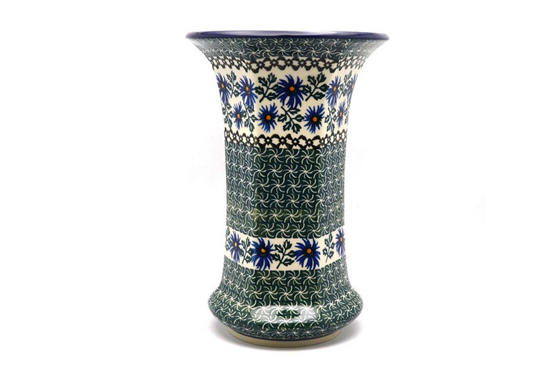 Ceramika Artystyczna Polish Pottery Vase - Large - Blue Chicory 052-976a (Ceramika Artystyczna)