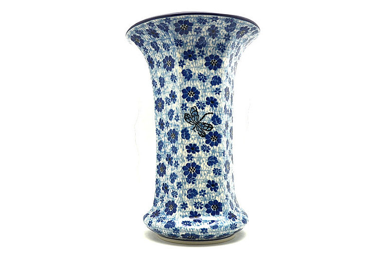 Ceramika Artystyczna Polish Pottery Vase - Large - Hidden Dragonfly 052-1443a (Ceramika Artystyczna)