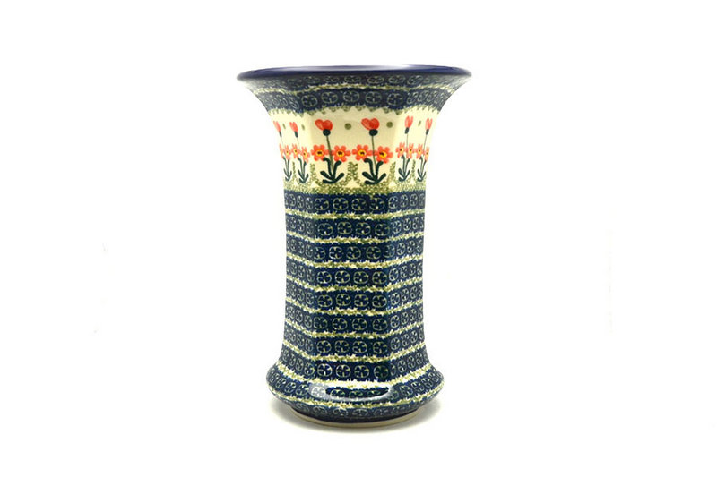 Ceramika Artystyczna Polish Pottery Vase - Large - Peach Spring Daisy 052-560a (Ceramika Artystyczna)