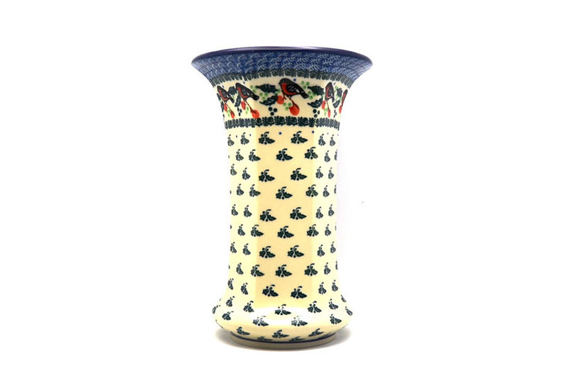 Ceramika Artystyczna Polish Pottery Vase - Large - Red Robin 052-1257a (Ceramika Artystyczna)