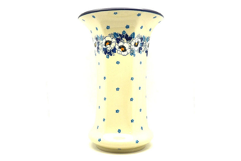 Ceramika Artystyczna Polish Pottery Vase - Large - White Poppy 052-2222a (Ceramika Artystyczna)