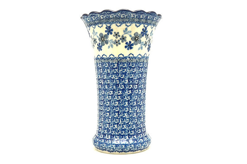 Ceramika Artystyczna Polish Pottery Vase - Medium Fluted - Blue Horizon 050-2333a (Ceramika Artystyczna)