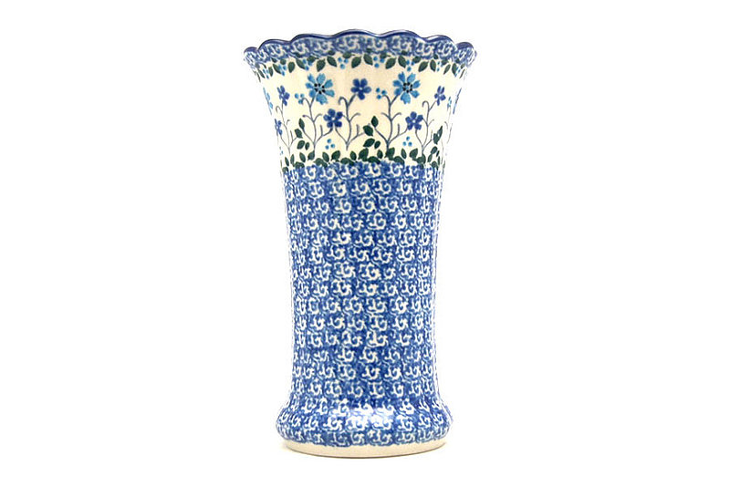 Ceramika Artystyczna Polish Pottery Vase - Medium Fluted - Georgia Blue 050-2785a (Ceramika Artystyczna)