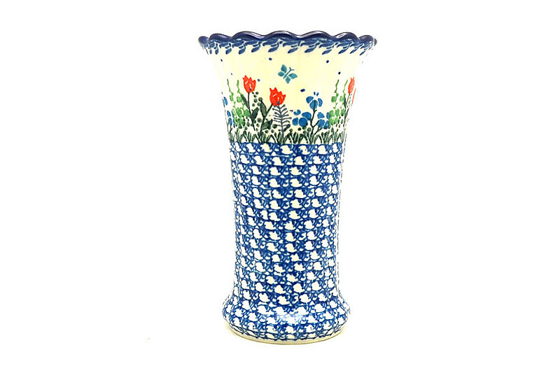 Ceramika Artystyczna Polish Pottery Vase - Medium Fluted - Tulip Horizon 050-2903a (Ceramika Artystyczna)