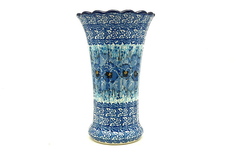 Ceramika Artystyczna Polish Pottery Vase - Medium Fluted - Unikat Signature U3639 050-U3639 (Ceramika Artystyczna)