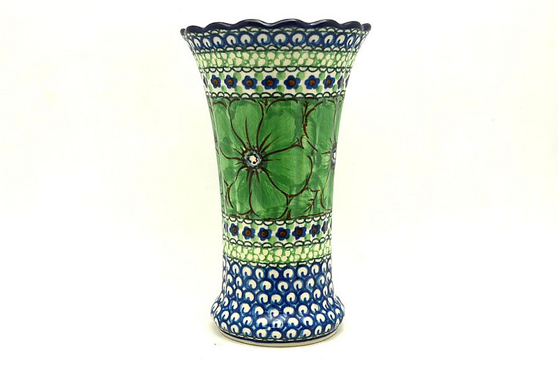 Ceramika Artystyczna Polish Pottery Vase - Medium Fluted - Unikat Signature U408A 050-U408A (Ceramika Artystyczna)