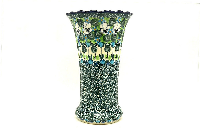 Ceramika Artystyczna Polish Pottery Vase - Medium Fluted - Unikat Signature U4795 050-U4795 (Ceramika Artystyczna)