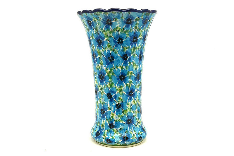 Ceramika Artystyczna Polish Pottery Vase - Medium Fluted - Unikat Signature U4929 050-U4929 (Ceramika Artystyczna)