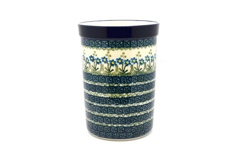 Ceramika Artystyczna Polish Pottery Wine Crock - Blue Spring Daisy 169-614a (Ceramika Artystyczna)