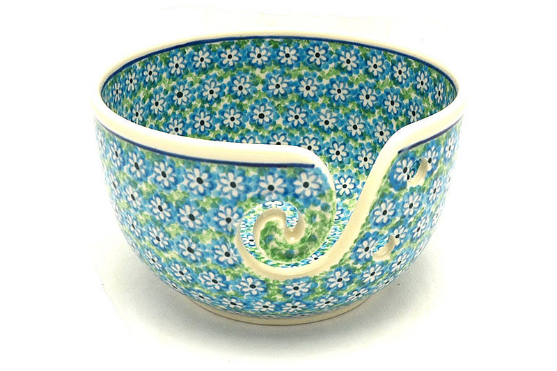 Ceramika Artystyczna Polish Pottery Yarn Bowl - Key Lime G04-2252a (Ceramika Artystyczna)