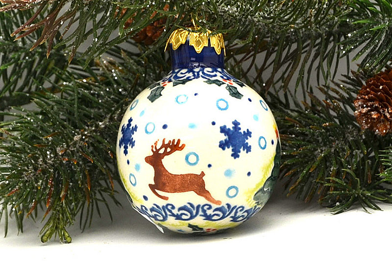 Polish Pottery Ornament - Ball - Ready for Takeoff