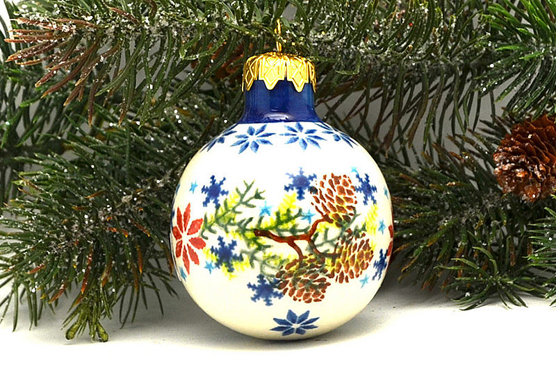 Vena Polish Pottery Ornament - Ball - Three Pines V002-VC303 (Vena)