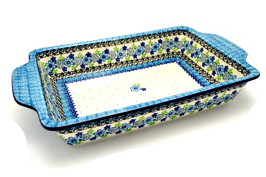 Polish Pottery Baker - Rectangular with Tab Handles - 7 cups