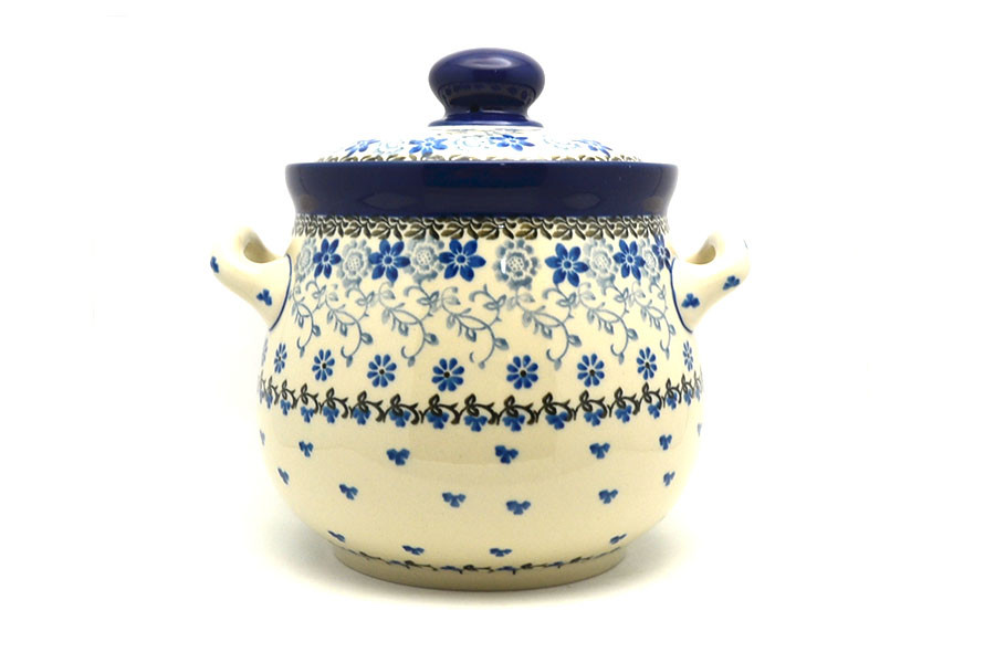 Ceramika Artystyczna Polish Pottery Cookie Jar 7 Cups Silver Lace 172 2158a P10952 