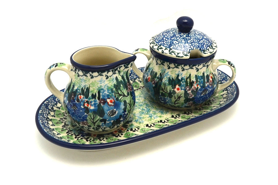 Polish Pottery Cream & Sugar Set Unikat Signature U4572 422U4572