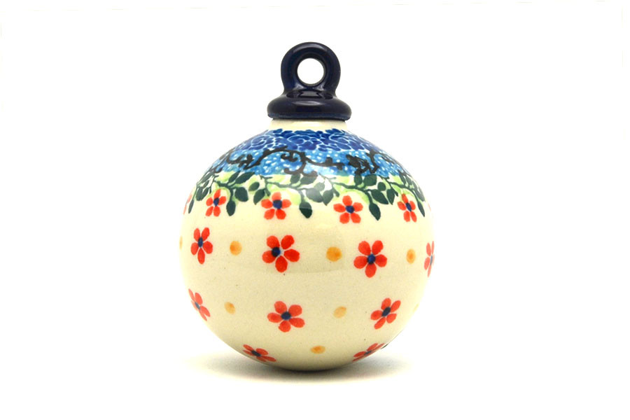 Polish Pottery Ornament Ball Cherry Jubilee 1862284a