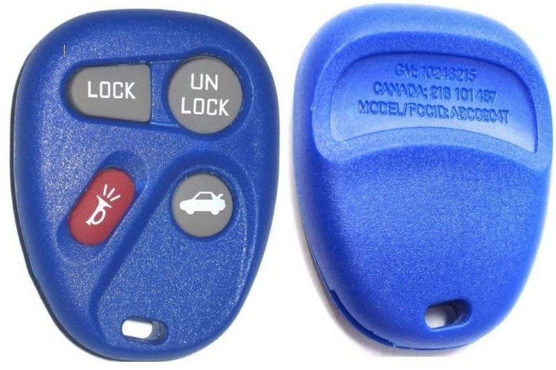 New blue key fob fits Buick Century 2000 FCC ID ABO0204T 10246215 keyless entry remote keyfob