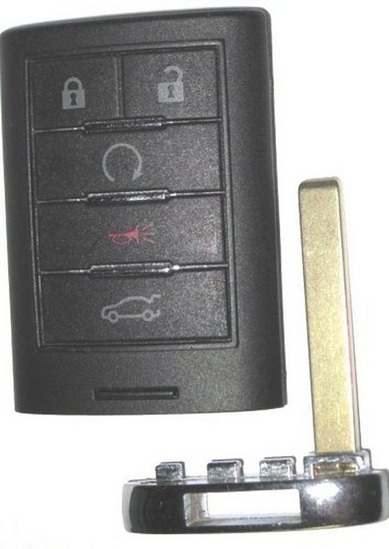 QualityKeylessPlus Replacement Clone Remote Keyless Entry Key Fob for Cadillac FCC ID ABO0702T