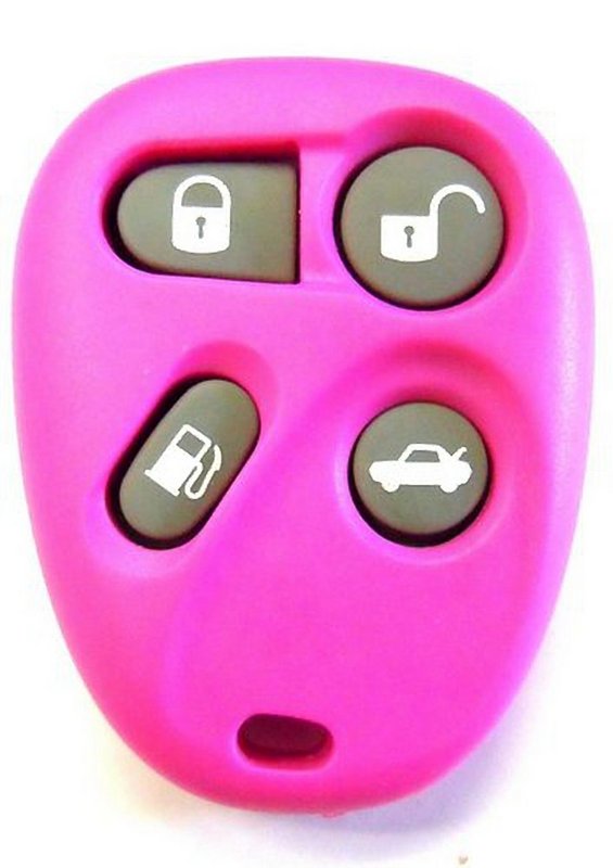 New Pink 4 Button Keyless Entry Remote Key Fob Shell Case Pad For 15184353