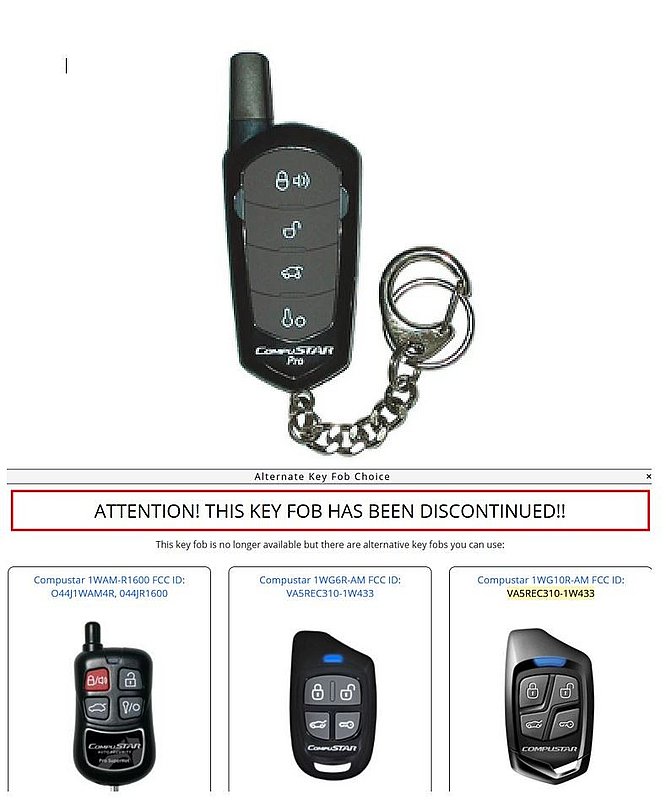 Compustar remote hotsell start key fob