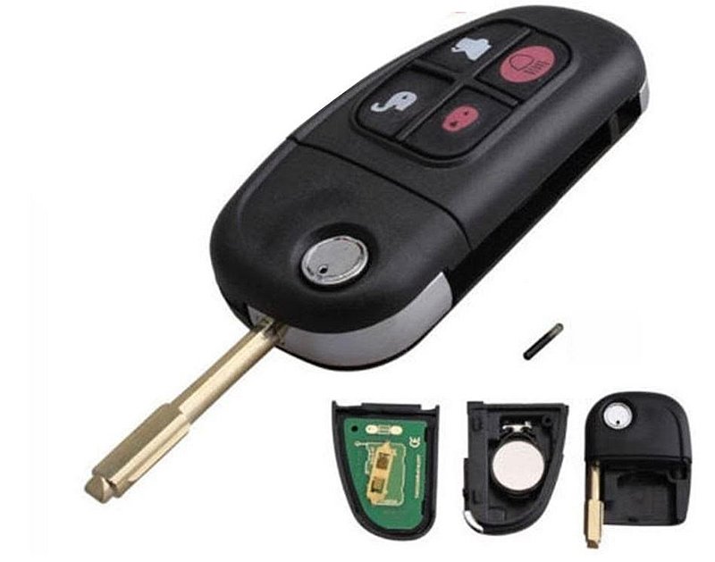 RFC 4 button rubber pad for Jaguar X S XJ XK TYPE remote flip key 
