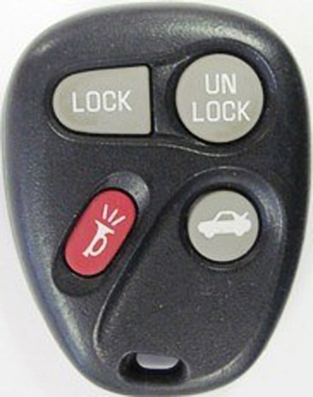 FCC 10443537 4 Buttons Black 1pad ANGLEWIDE Car Key Fob Keyless Entry Remote SHELL CASE Replacement for 94-07 Buick Cadillac Chevrolet GMC 