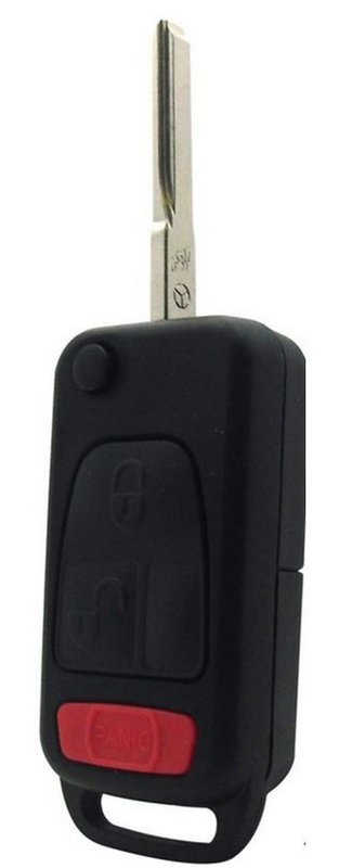 FCC ID:IYZDC12K OEM MERCEDES BENZ SMART 4 BUTTON KEY LESS REMOTE FOB CHROME