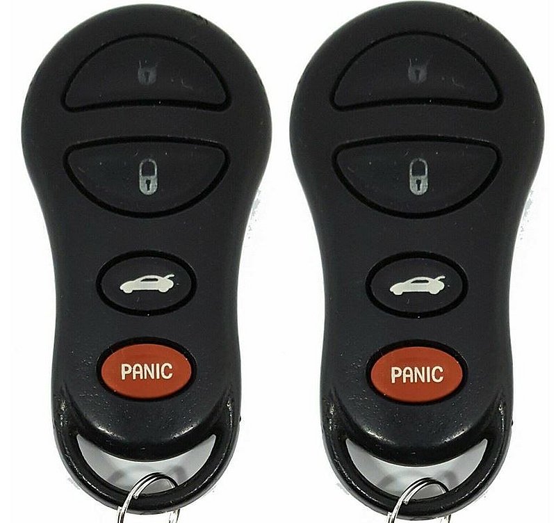 2 OEM Factory Remote Key Keyless Fob Transmitter Chrysler Dodge Jeep GQ43VT17T Pair of TWO (2) Pre-Owned Dodge 010AprDGpo (Dodge)