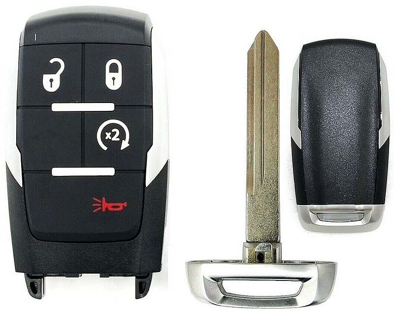 key fob for Dodge RAM 2500 3500 5500 car starter FCC ID GQ4-76T Smart keyless entry remote enter-N-go keyfob proximity control transmitter 27DGno (Dodge)