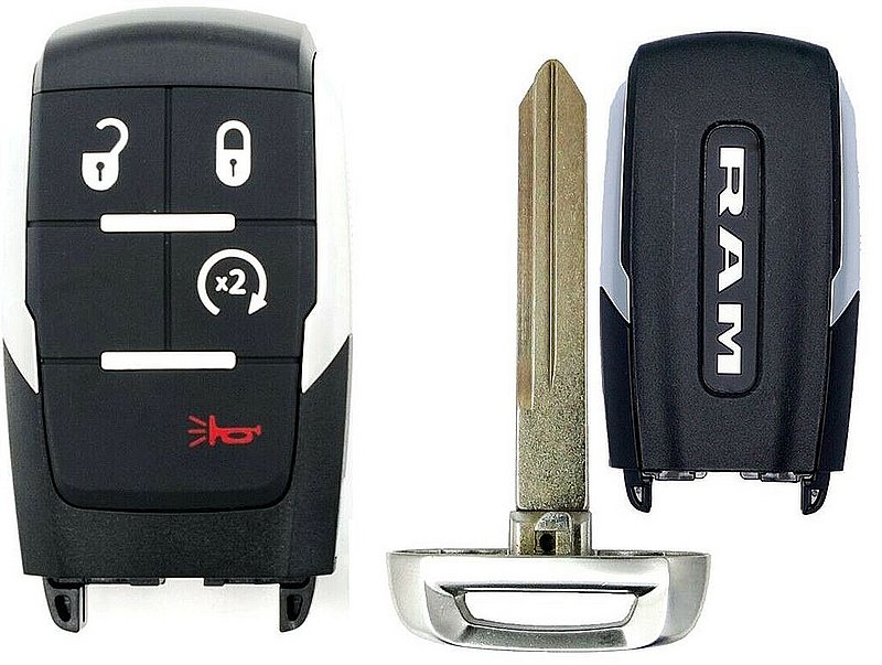 Dodge Ram key fob car starter FCC ID GQ4-76T Smart keyless entry remote enter-N-go keyfob proximity control transmitter 2500 3500 4500 5500 Longhorn 27DGuo (Dodge)
