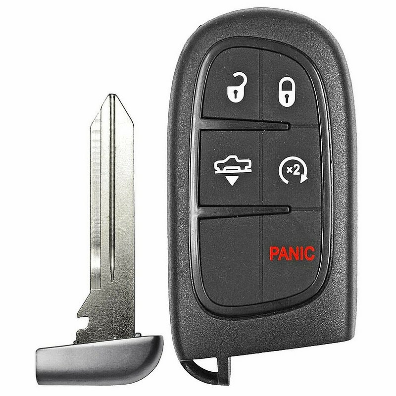 key fob for Dodge Ram keyless remote FCC ID GQ4-54T smart proximity air suspension ride car starter keyfob push button start control transmitter New 5btn L,U,Spn,St,P 027G5no (Dodge)