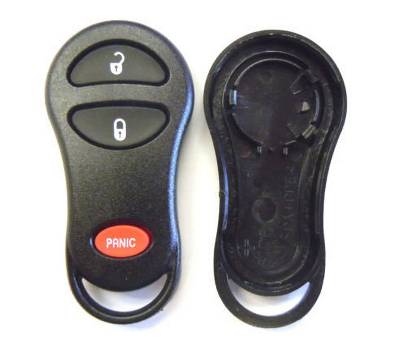 New Case Shell Cover and Button Pad for 3 Button Jeep Chrysler Dodge FCC ID GQ43VT13T GQ43VT9T GQ43VT17T Keyless Remote Entry Control Transmitter Keyfob Clicker New C-6 (Jeep)