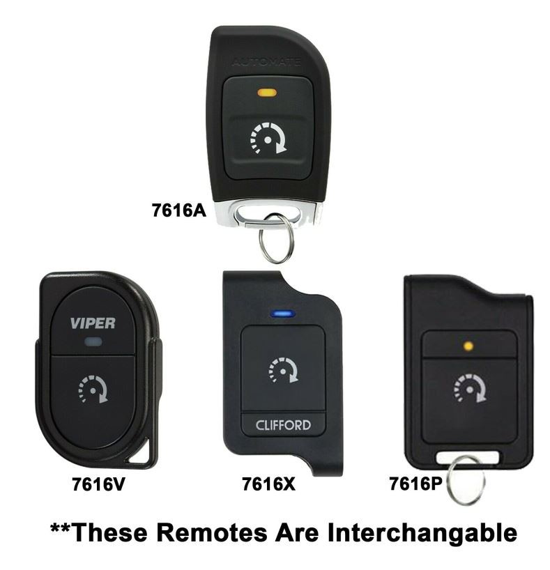 DEI keyless remote car starter FCC ID EZSDEI7616 key fob Viper Clifford