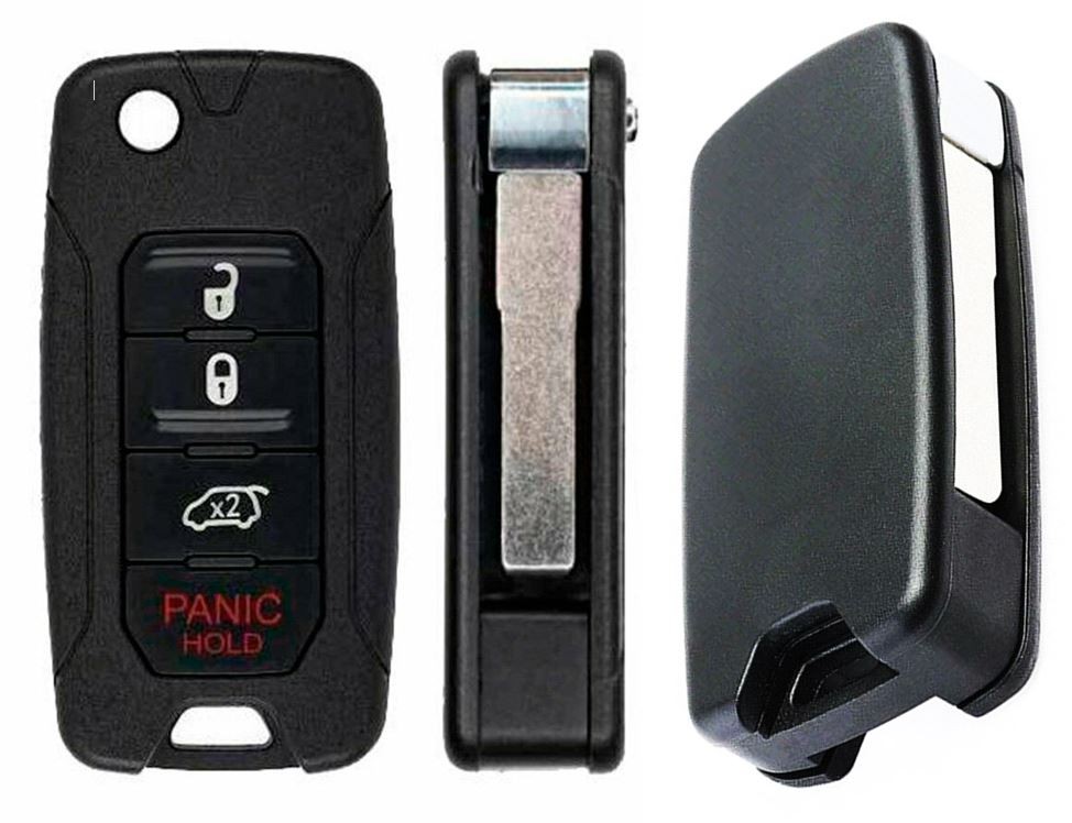 OEM Jeep Renegade 3 Button FCC ID 2ADFTFI5AM433TX Flip Key Transmitter