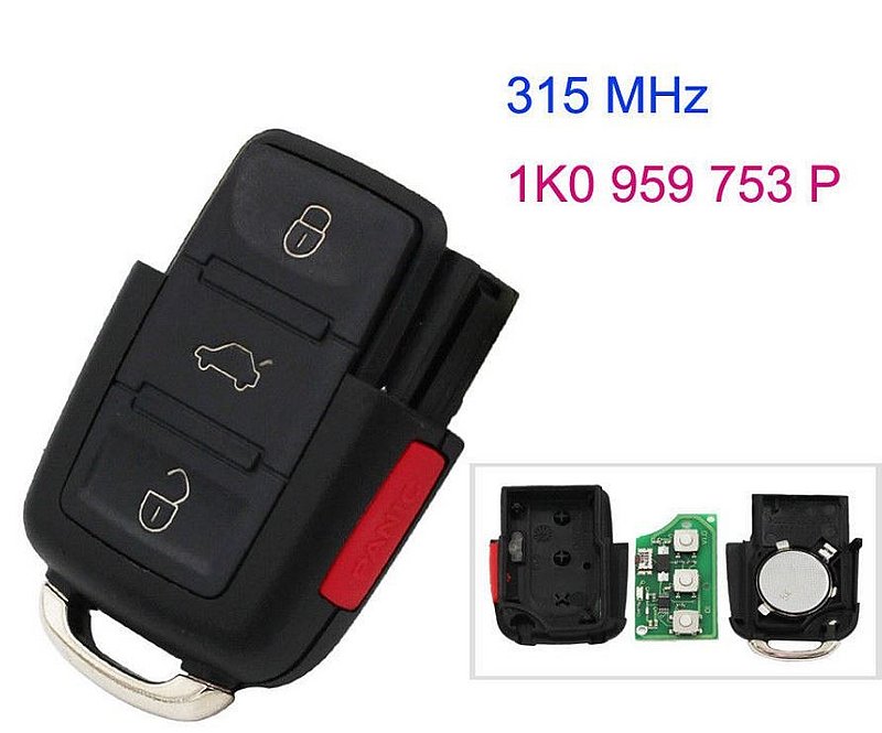 keyless remote entry for Volkswagen VW FCC ID NBG92596263 753P HLO 1K0
