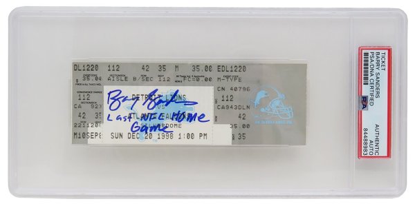 Autographed Tickets and Scorecards