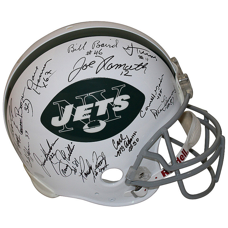 1968 New York Jets team Autographed Signed Helmet - Super Bowl III  Champions - Certified Authentic