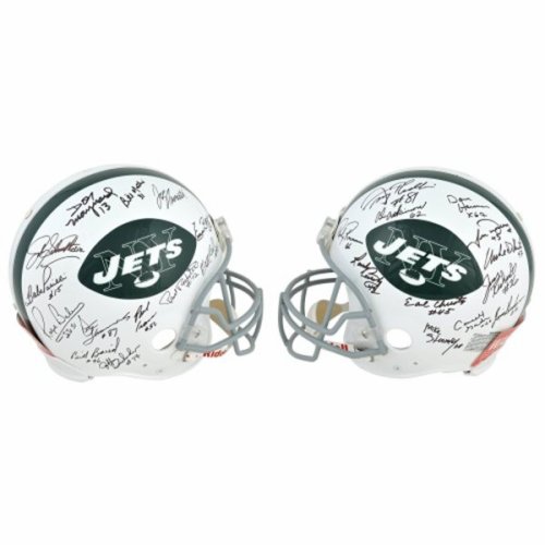 1969 New York Jets 24 Player Team Autographed Signed Full Size Football  Helmet