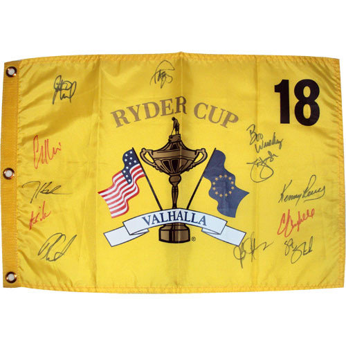 Golf Memorabilia Autographed Pin Flags