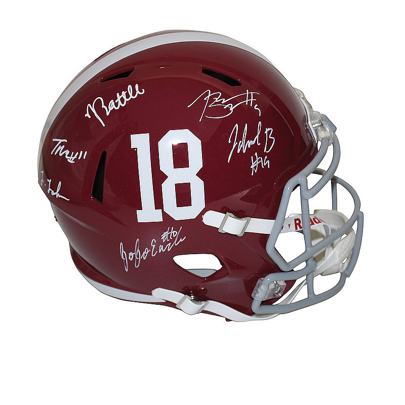 2021 Alabama Crimson Tide Team Autographed Signed Riddell Speed Full Size Replica Helmet with Bryce Young and More - Fanatics and PSA/DNA Authentic