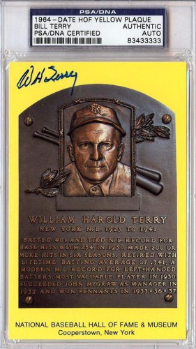 Autographed HOF Yellow Postcards