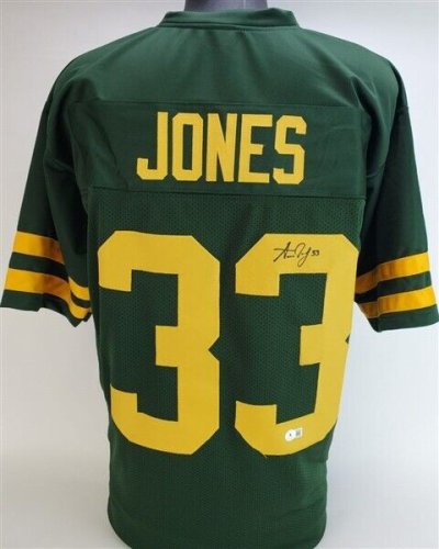 Aaron Jones Signed Green Bay Packers Custom Jersey (Beckett Witness  Certified)