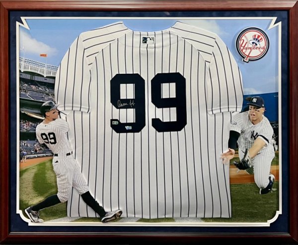 Aaron Judge Autographed Signed New York Yankees Jersey 3D Framed Mint Auto Fanatics MLB